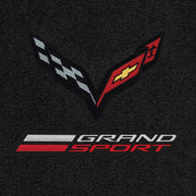 Lloyd C7 Corvette Double Logo Carbon Flags and Grand Sport - C7 Corvette floor mat emblem
