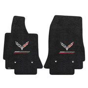 2017-2019 C7 Corvette Grand Sport Lloyd front floor mats - Crossed Flags & Grand Sport Logo