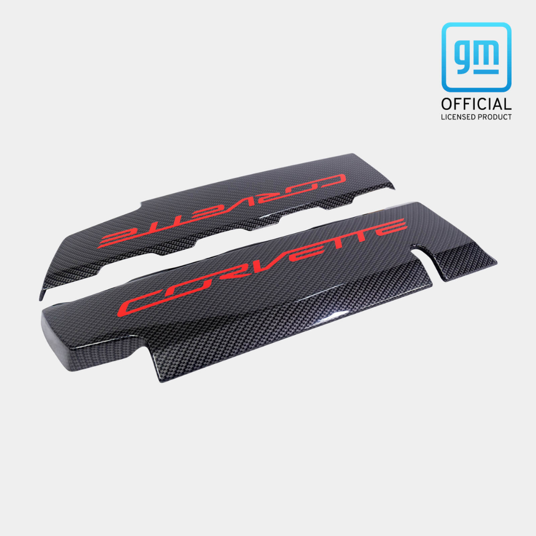C7 Corvette LT1 Fuel Rail Covers Hydro Carbon Fiber