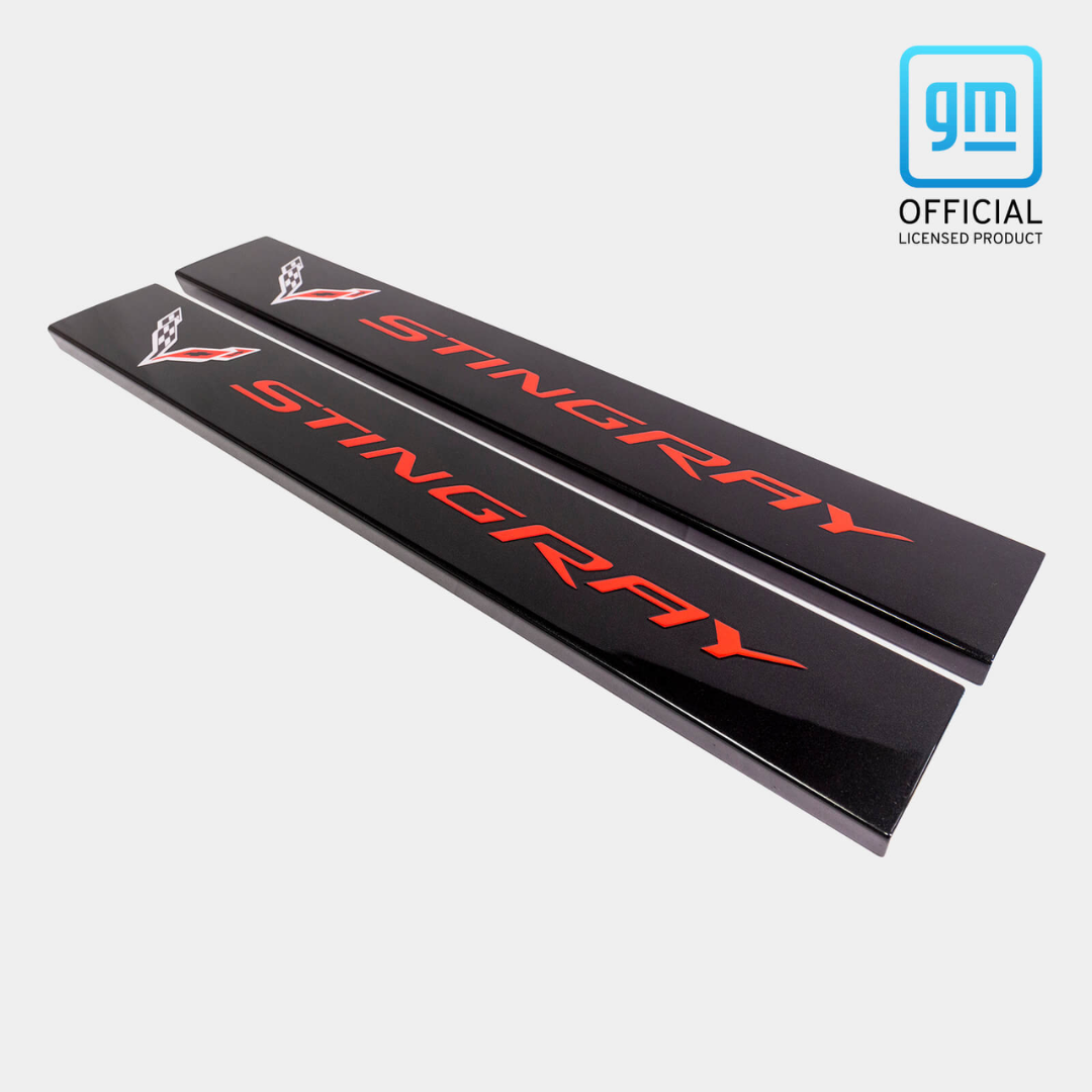C7 Corvette Door Sill Plate Covers 2014-2019 Pair