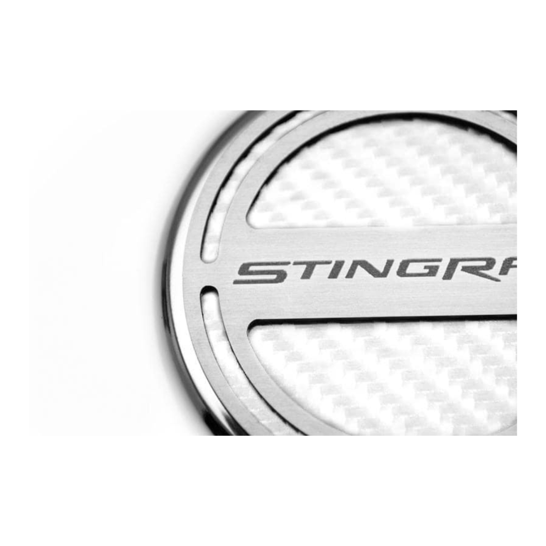 C7 Corvette Stingray Fluid Cap Cover Set | Stingray Script | 6 pc | Manual | 2014-2019