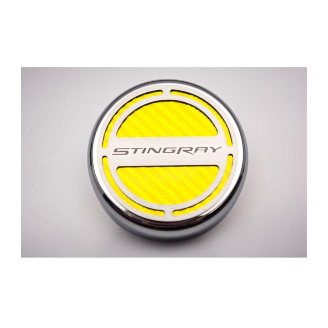 C7 Corvette Stingray Fluid Cap Cover Set | Stingray Script | 6 pc | Manual | 2014-2019