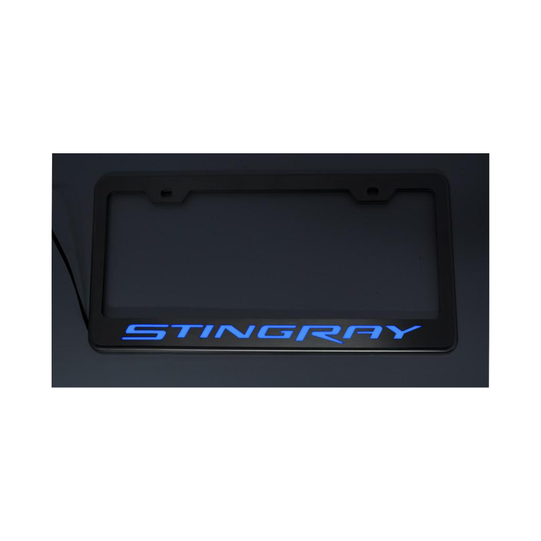 C7 Corvette License Plate Frame | Stingray Lettering | LED Illuminated | 2014-2019