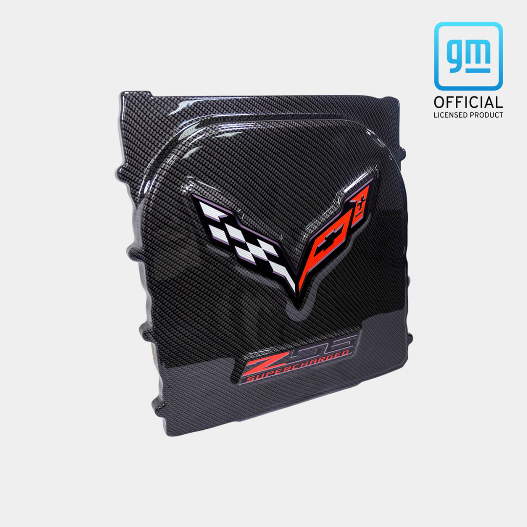 C7 Corvette Super Charger Cover Hydro Carbon Fiber