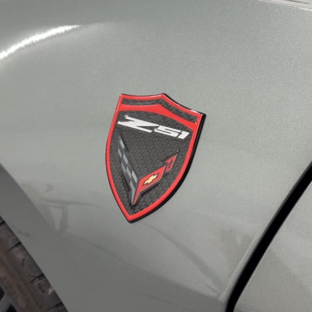C8 Corvette Carbon Fiber Badges