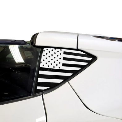 C8 Chevrolet Corvette Window U.S. Flag Decals-Distressed
