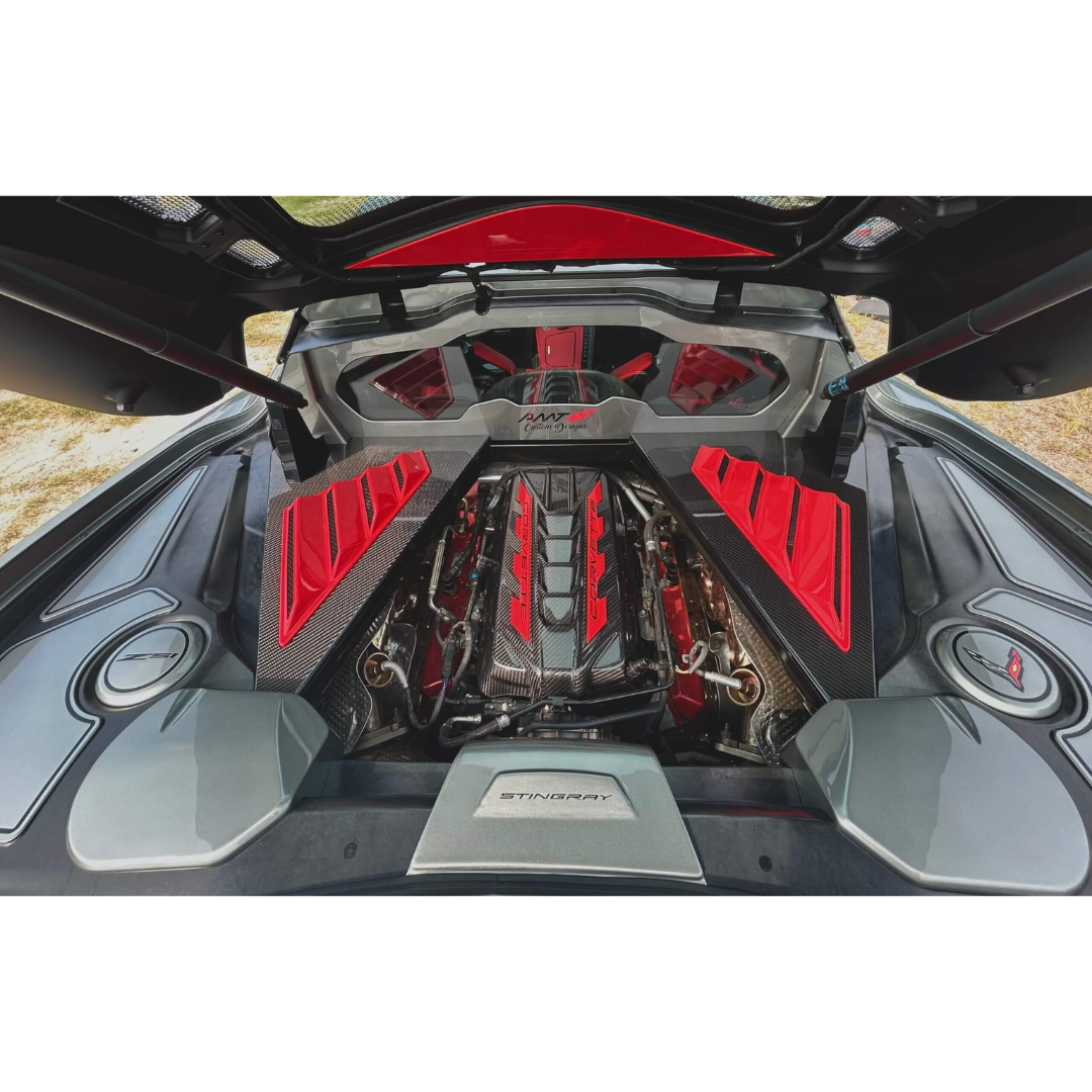 C8 Corvette Carbon Fiber Engine Bay Covers