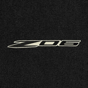 Lloyd C8 Z06 (2023-ON) Black on Silver - C8 Corvette floor mat emblem