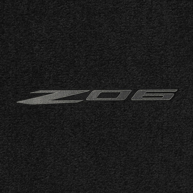 Lloyd C8 Z06 (2023-ON) Carbon on Black - C8 Corvette floor mat emblem