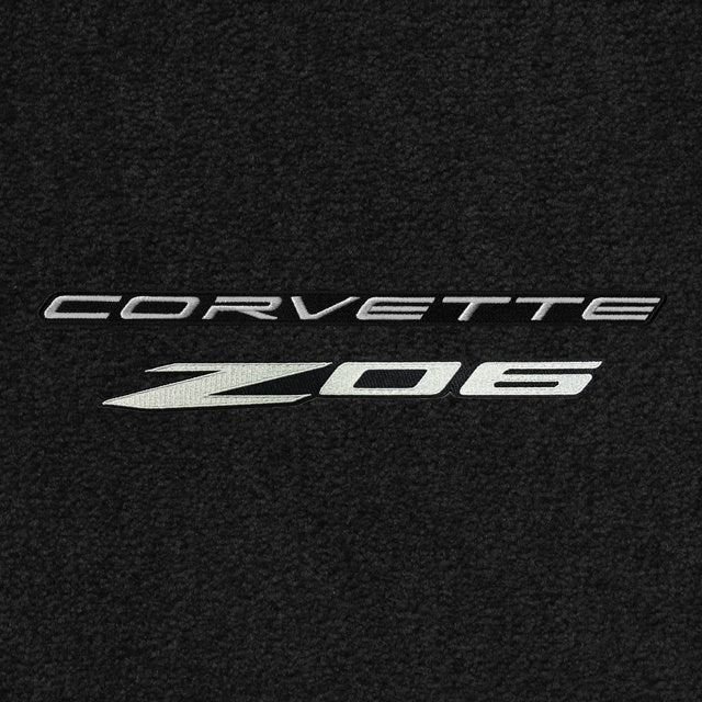 Lloyd C8 Corvette Word Silver and Z06 Double (2023-ON) App - C8 Corvette floor mat emblem