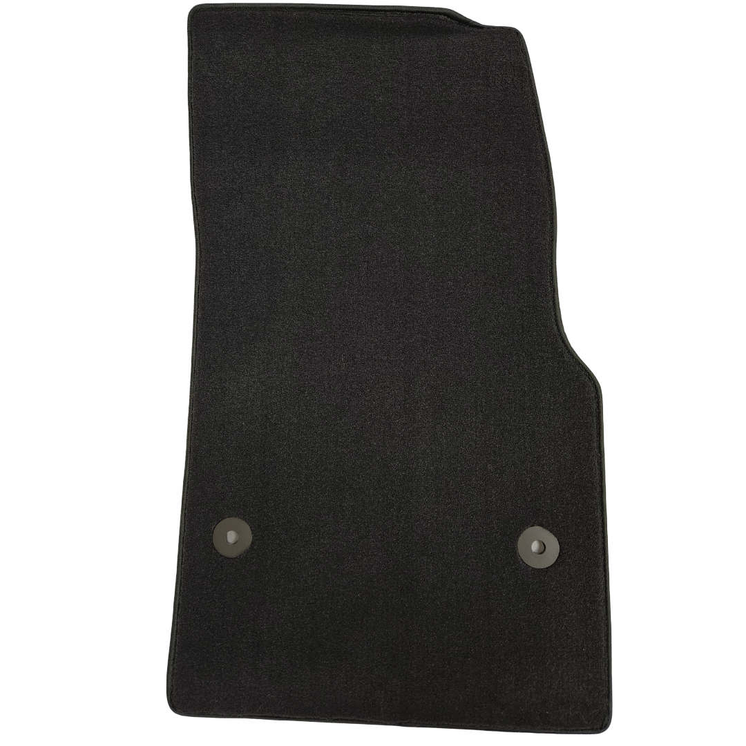 C8 Corvette Lloyd Velourtex Floor Mats Plain Floor Mats - Ebony Front 2pc