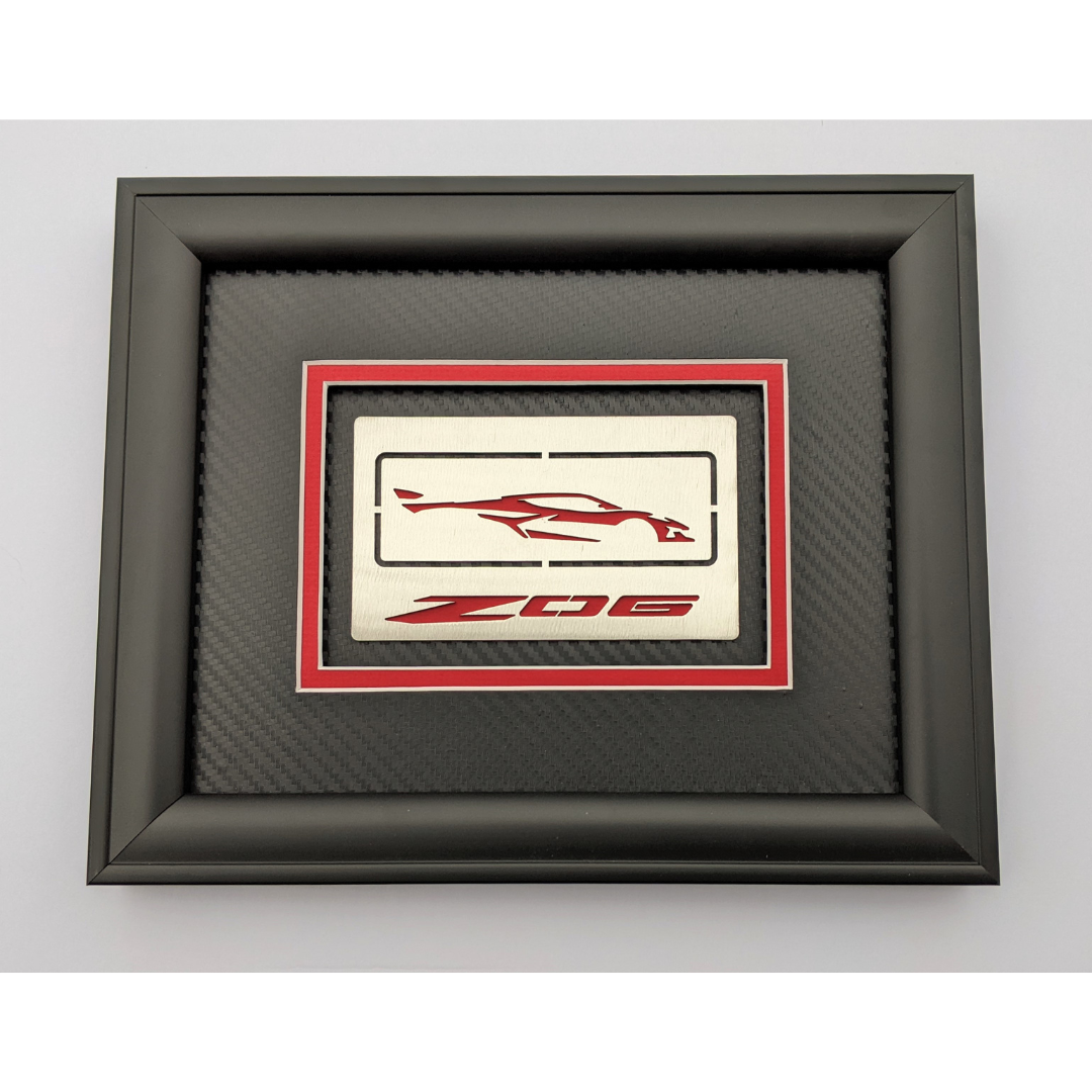 C8 Corvette Z06 Silhouette Shadowbox - Large