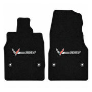 2024-2027 C8 Corvette E-Ray Lloyd front floor mats - Flags, Corvette Script & E-Ray combo (example image)
