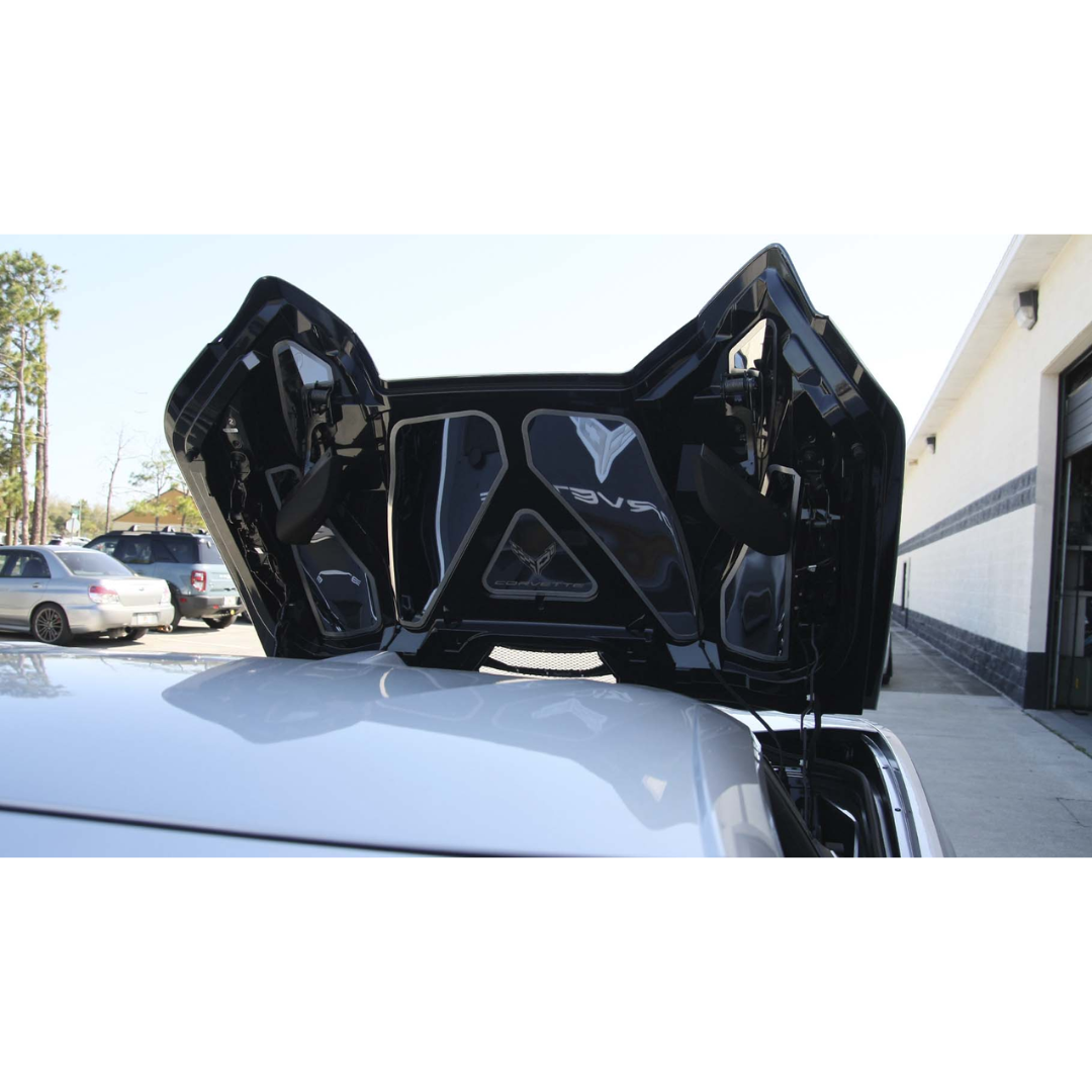 C8 Corvette Convertible Trunk Lid Panel Kit | 3 pc | Polished Stainless Steel w/ Brushed Frame | 2020-2026
