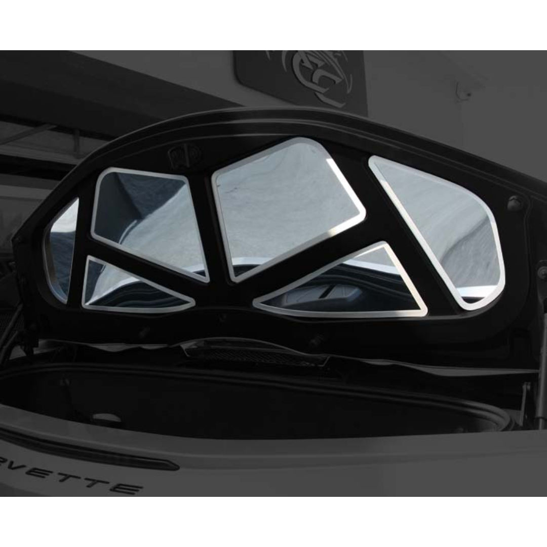 C8 Corvette HTC Trunk Panel Kit | 6 pc | Polished Stainless Steel w/ Brushed Frame | 2020-2026