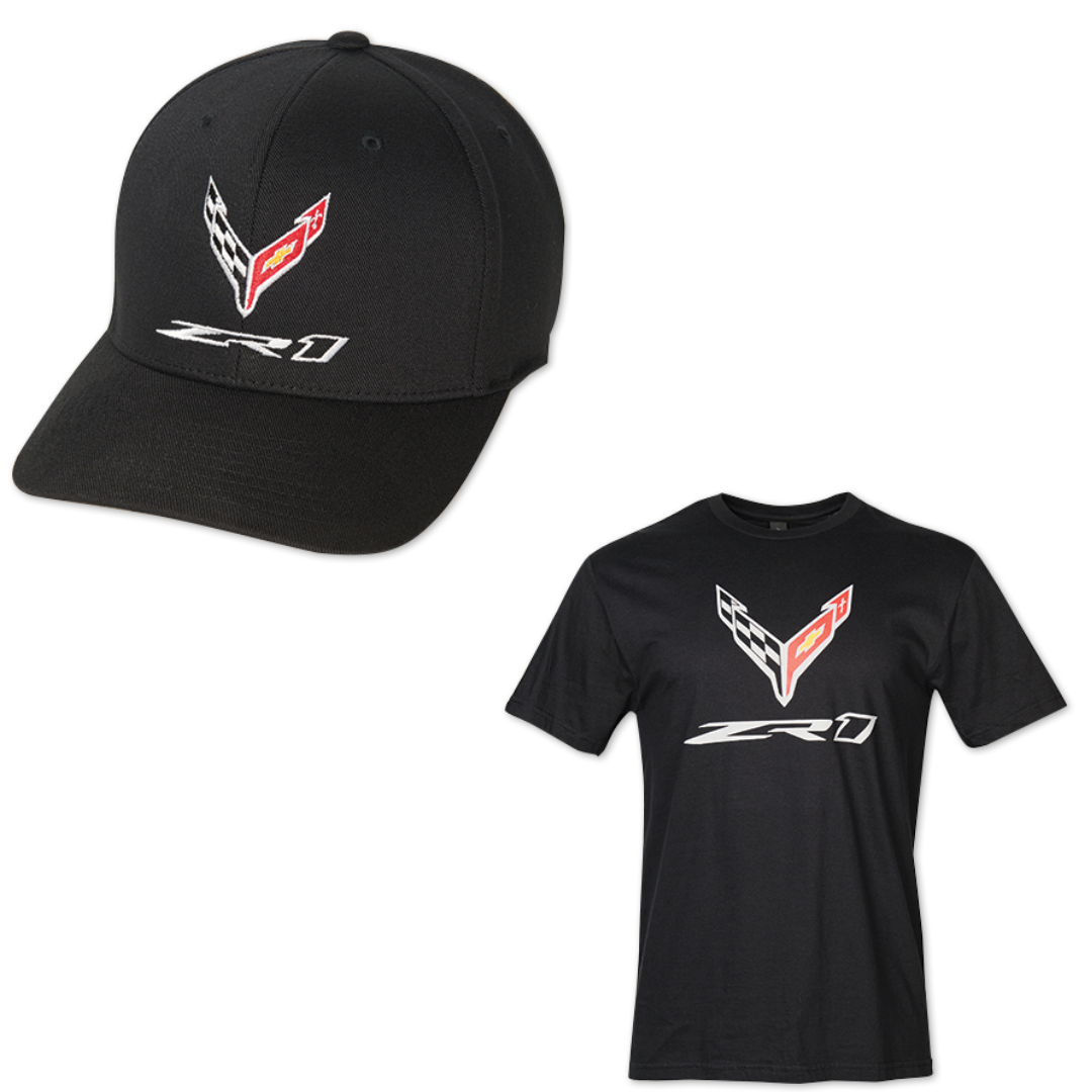 C8 ZR1 Corvette Flag T-Shirt & Cap Bundle