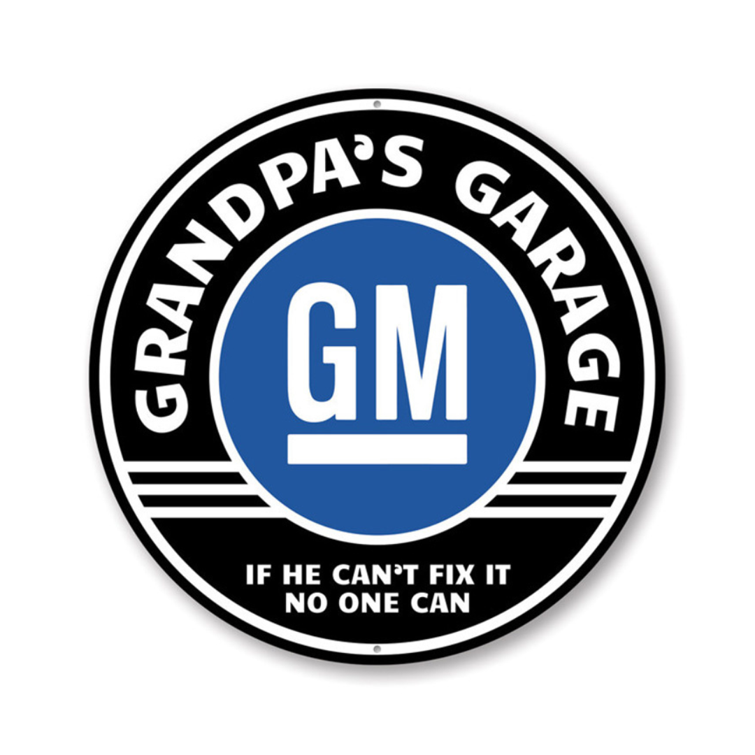 Grandpa's GM Garage - Aluminum Sign