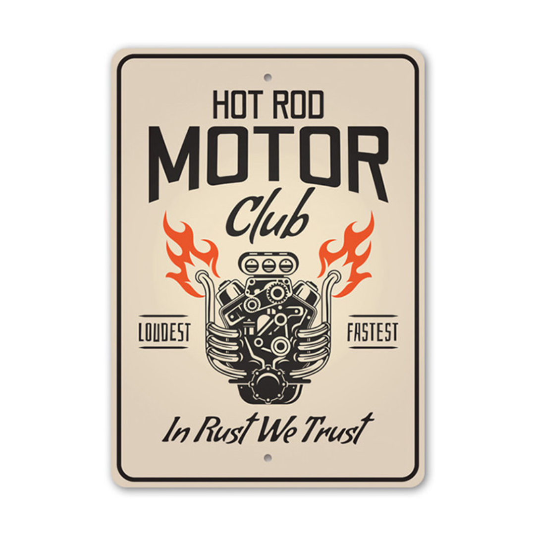 Hot Rod Motor Club - Aluminum Sign