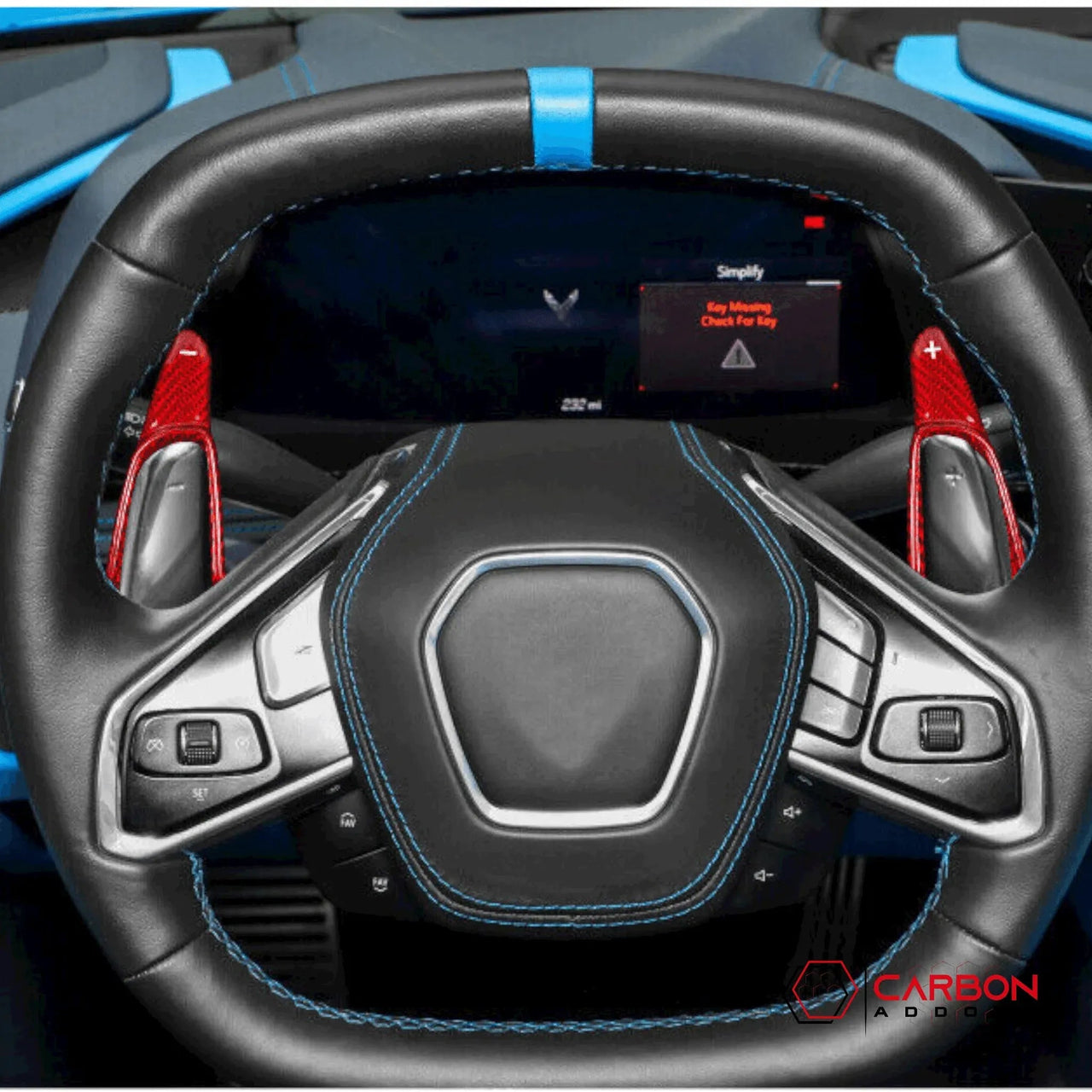 C8 Corvette Real Carbon Fiber Paddle Shifter Extensions | Steering Wheel Upgrade (2020–2026)
