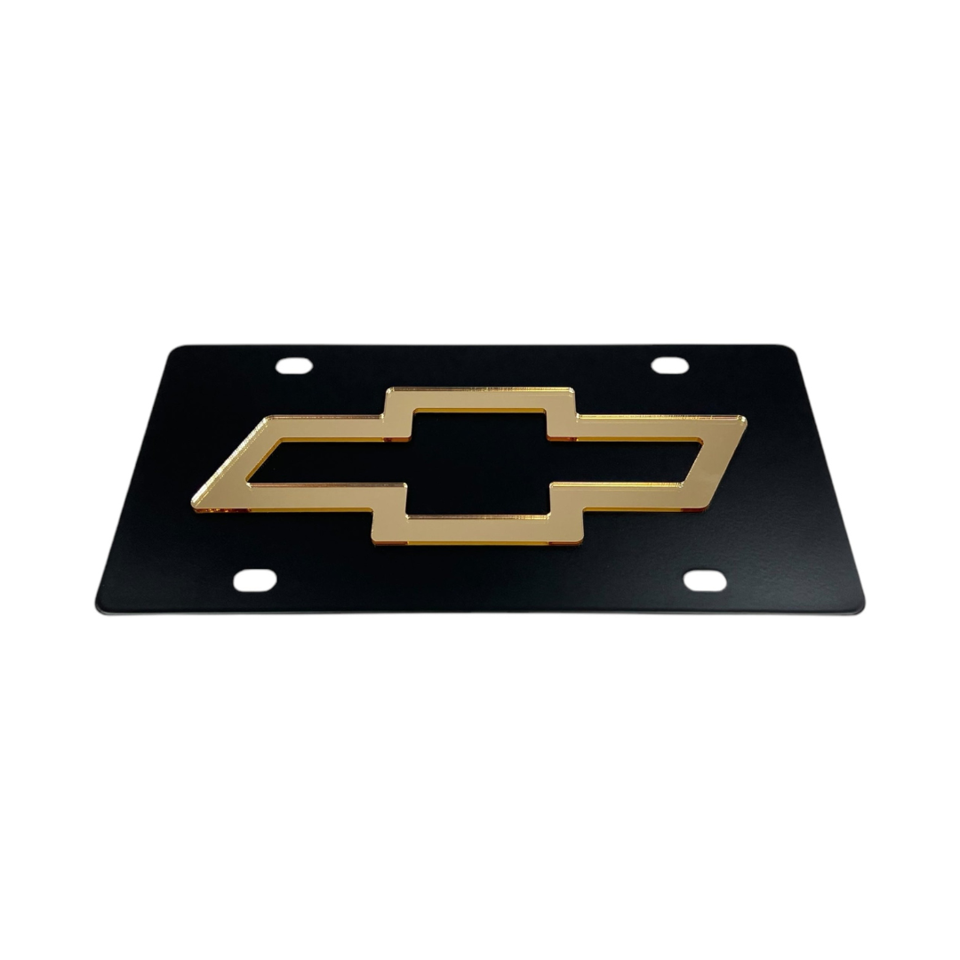 Chevrolet Bowtie Carbon Steel license Plate