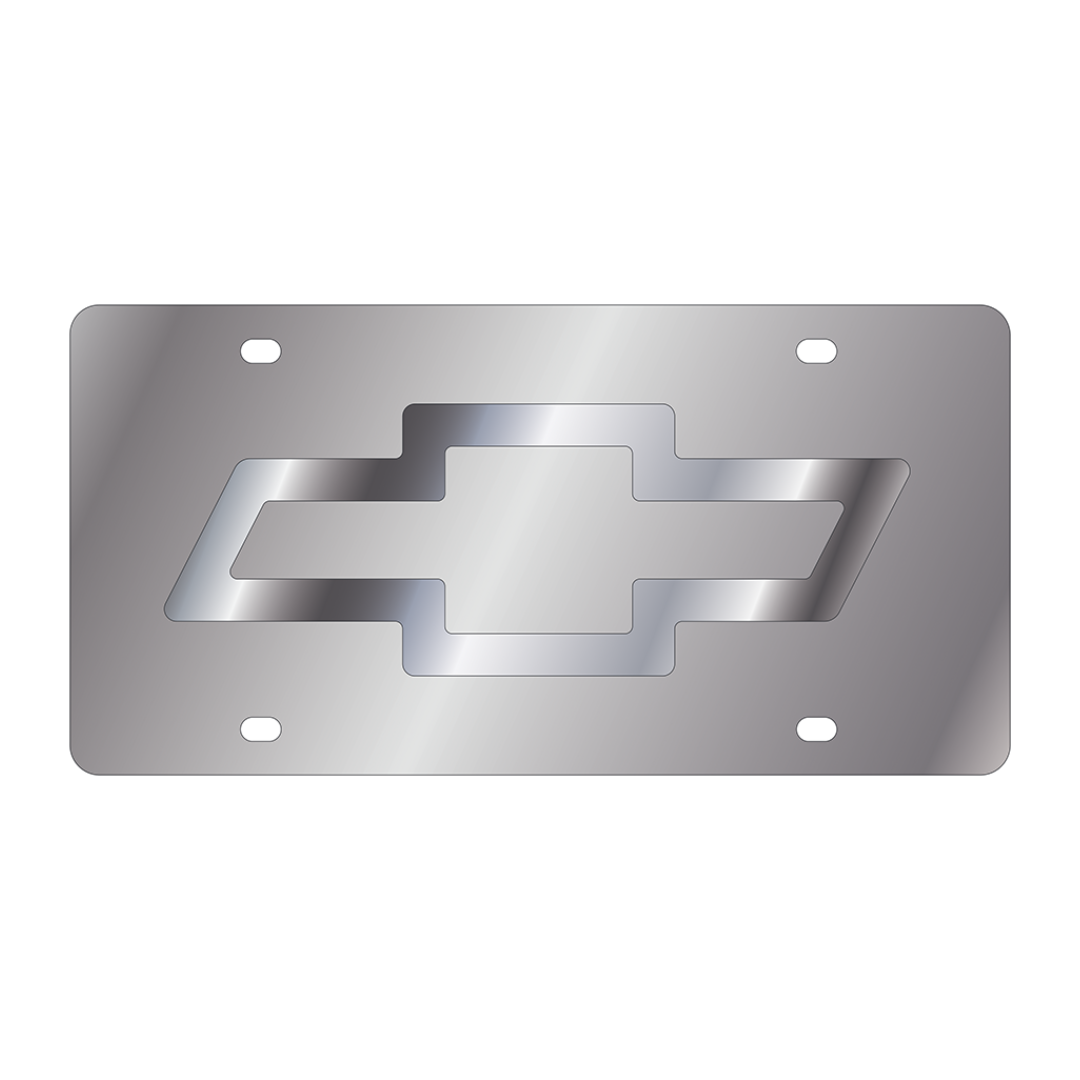 Chevrolet Bowtie Stainless Steel License Plate