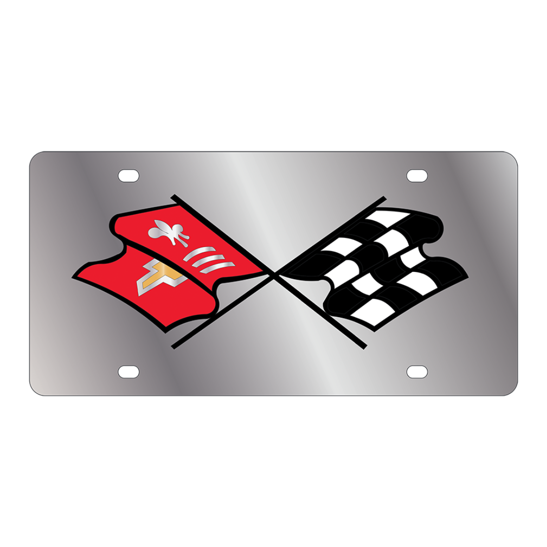 Chevrolet Corvette C2 Retro Stainless Steel License Plate