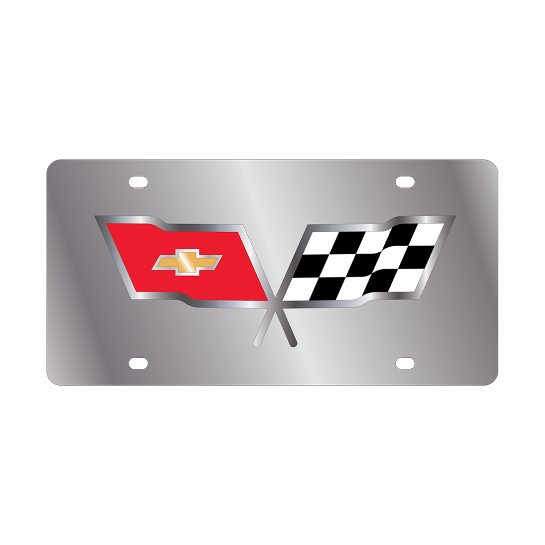 Chevrolet Corvette C3 Stainless Steel License Plate