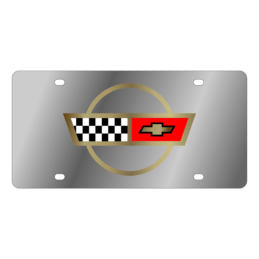 Chevrolet Corvette C4 Stainless Steel License Plate