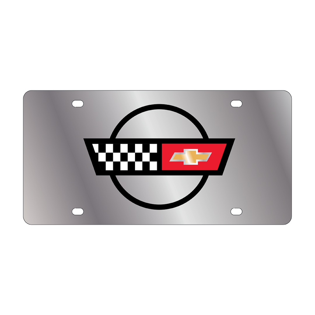 Chevrolet Corvette C4 Stainless Steel License Plate