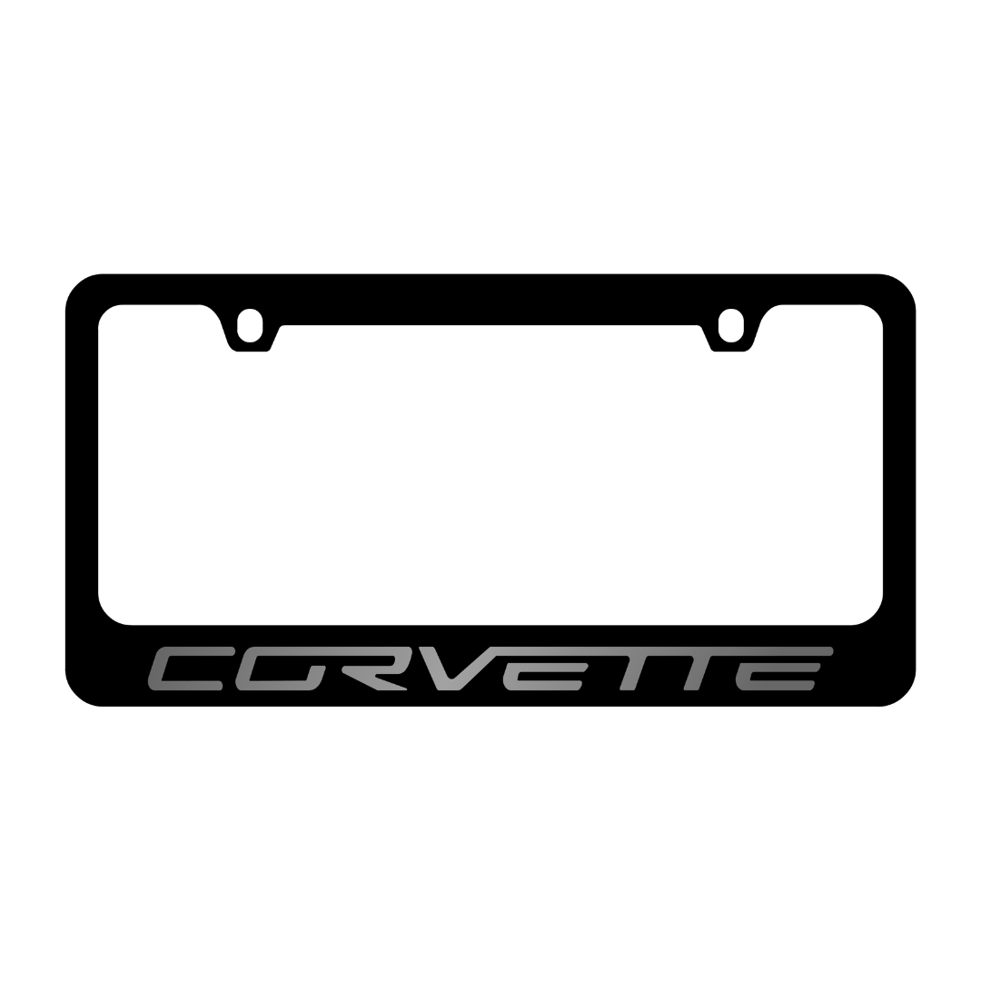 Chevrolet Corvette C6 Black License Plate Frame