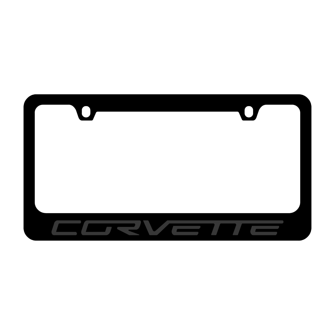 Chevrolet Corvette C6 Black License Plate Frame
