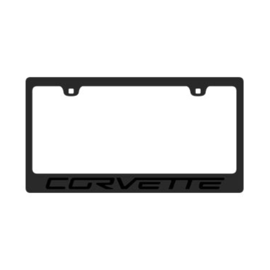 Chevrolet Corvette C6 Black License Plate Frame