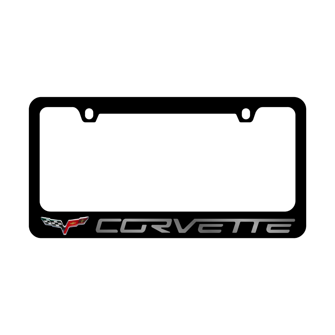 Chevrolet Corvette C6 Black License Plate Frame