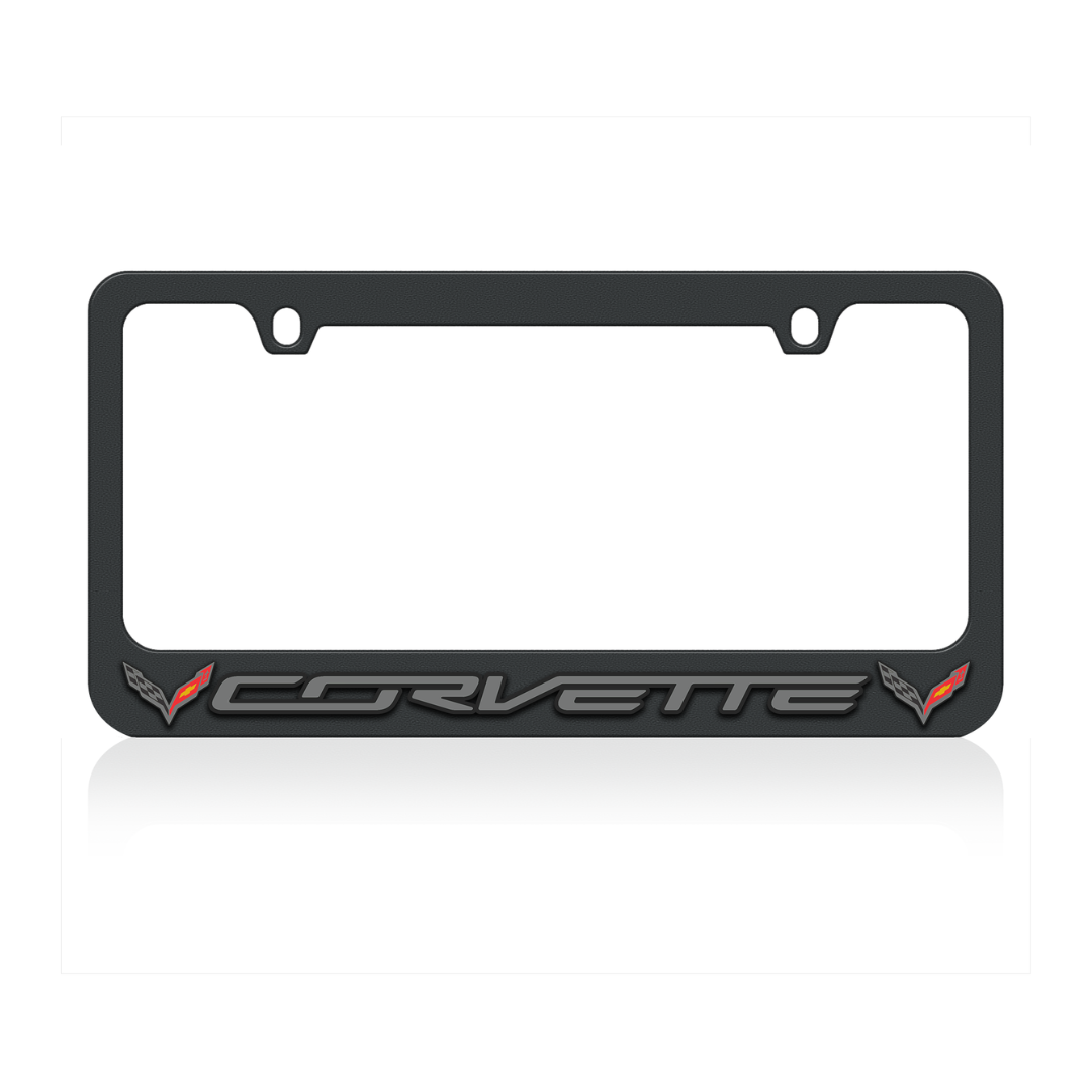 Chevrolet Corvette C7 Black License Plate Frame
