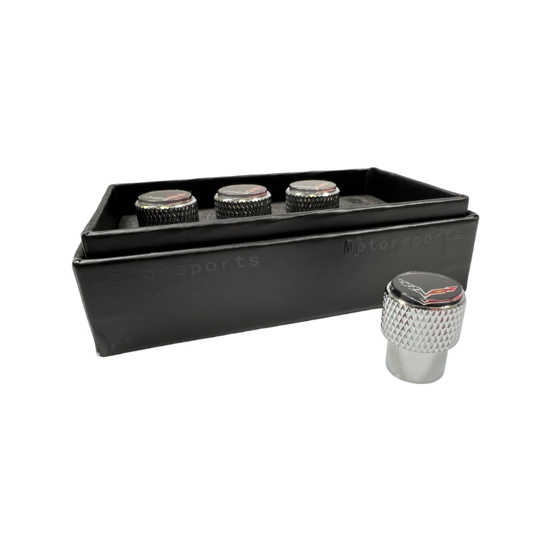 Chevrolet Corvette C7 Knurled Valve Stem Caps