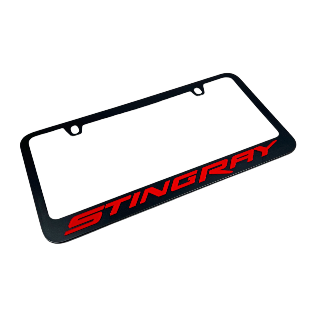 Chevrolet Corvette C7 Stingray Black License Plate Frame