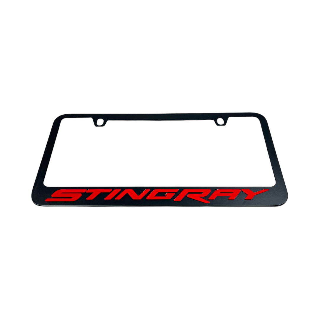 Chevrolet Corvette C7 Stingray Black License Plate Frame