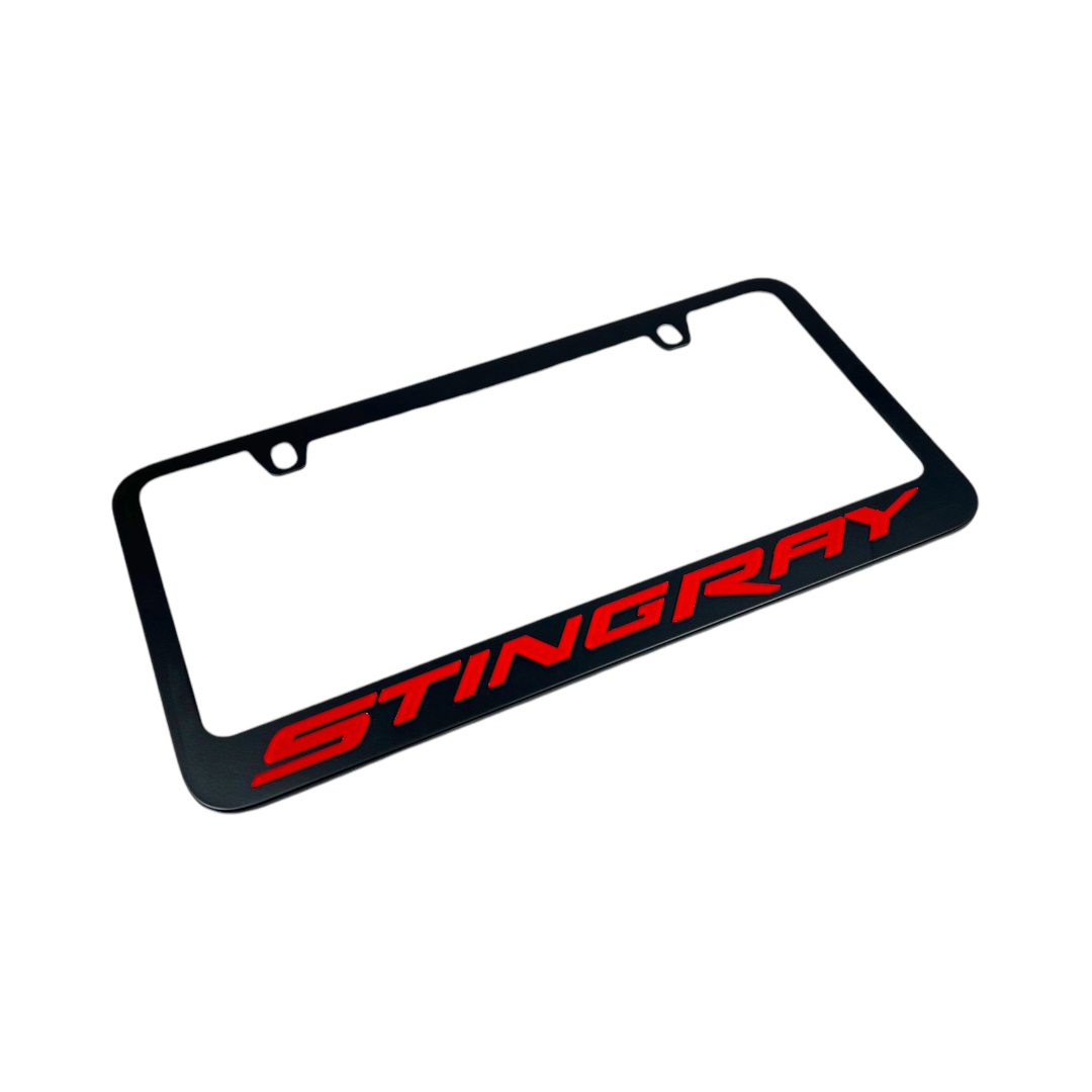 Chevrolet Corvette C7 Stingray Black License Plate Frame