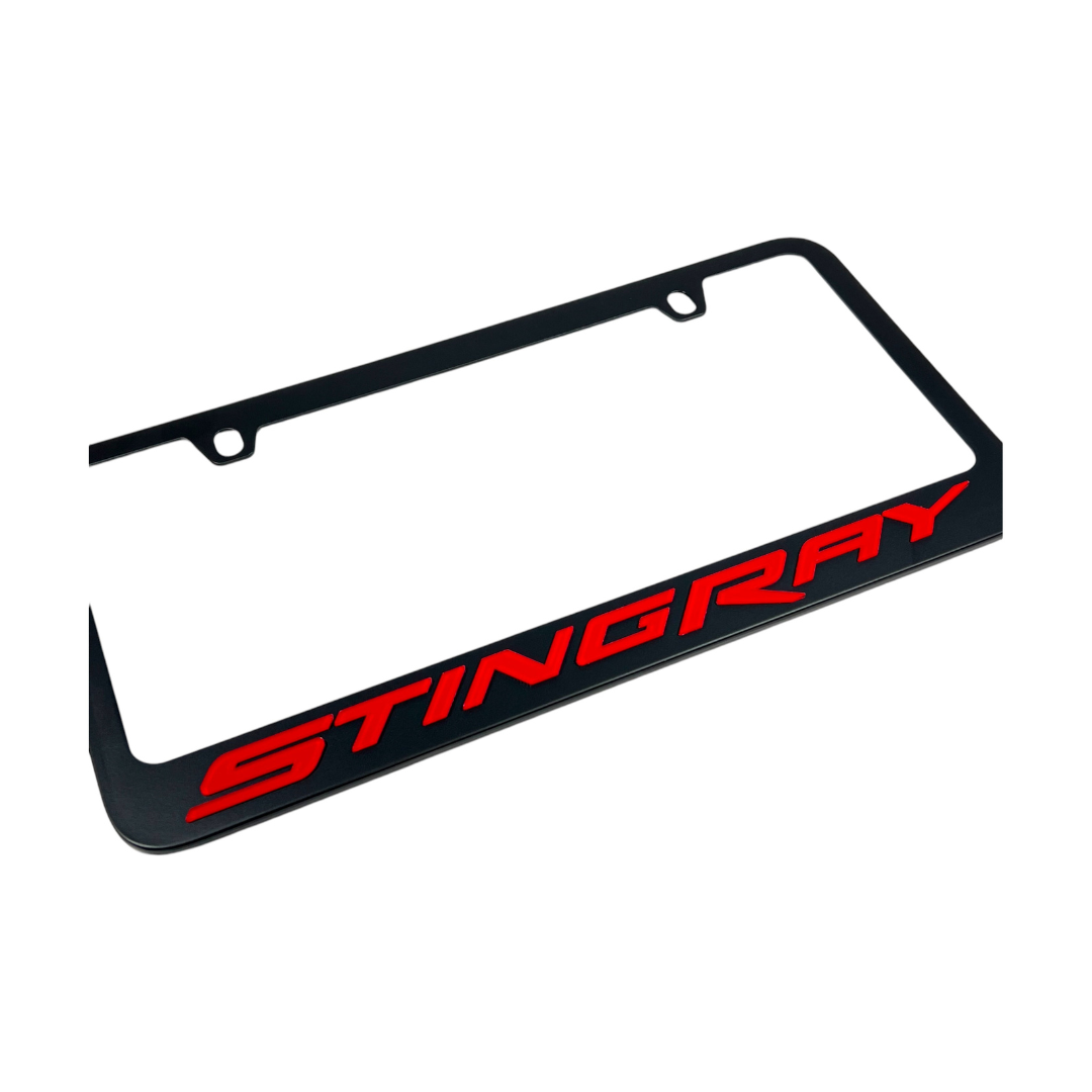 Chevrolet Corvette C7 Stingray Black License Plate Frame