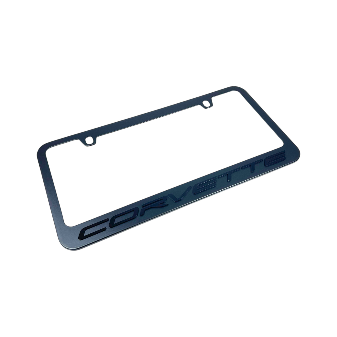 Chevrolet Corvette C8 Black License Plate Frame