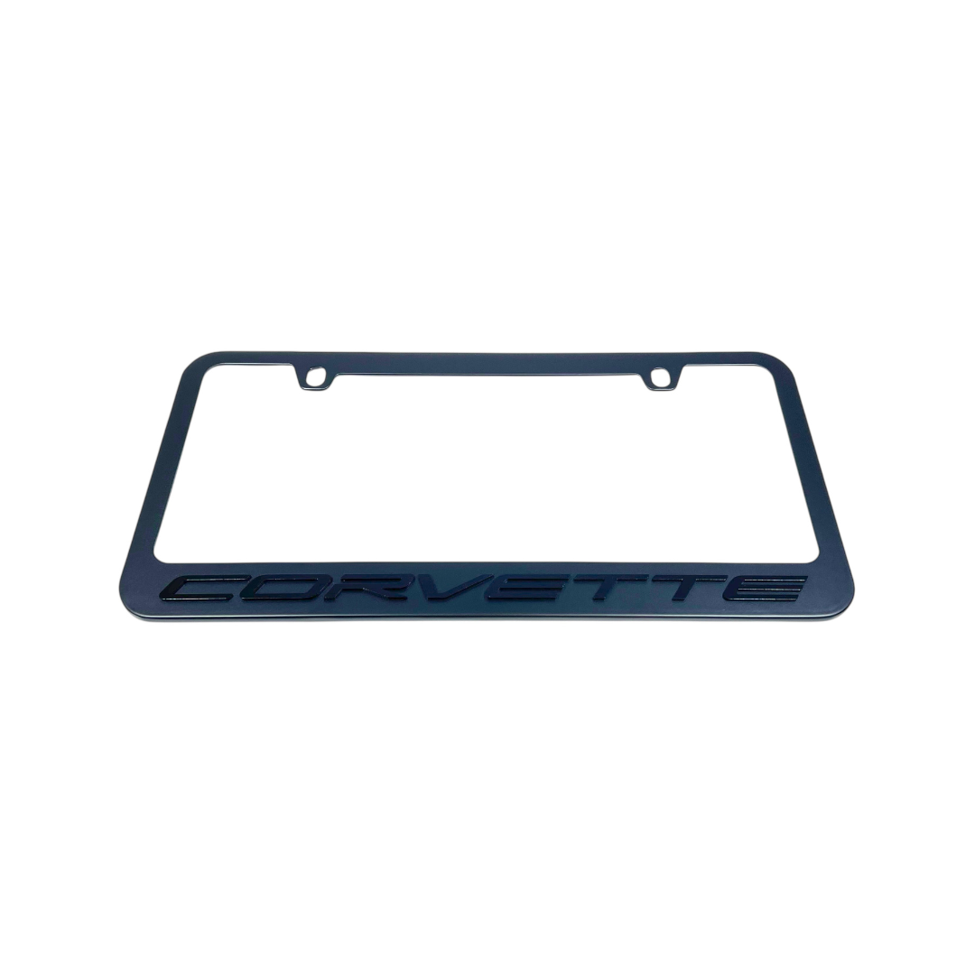 Chevrolet Corvette C8 Black License Plate Frame