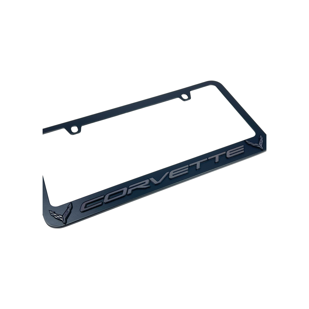 Chevrolet Corvette C8 Black License Plate Frame