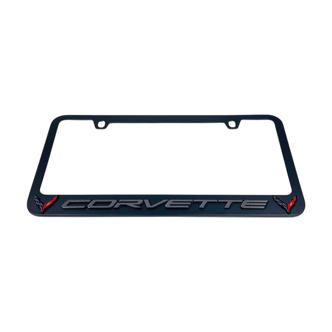 Chevrolet Corvette C8 Black License Plate Frame