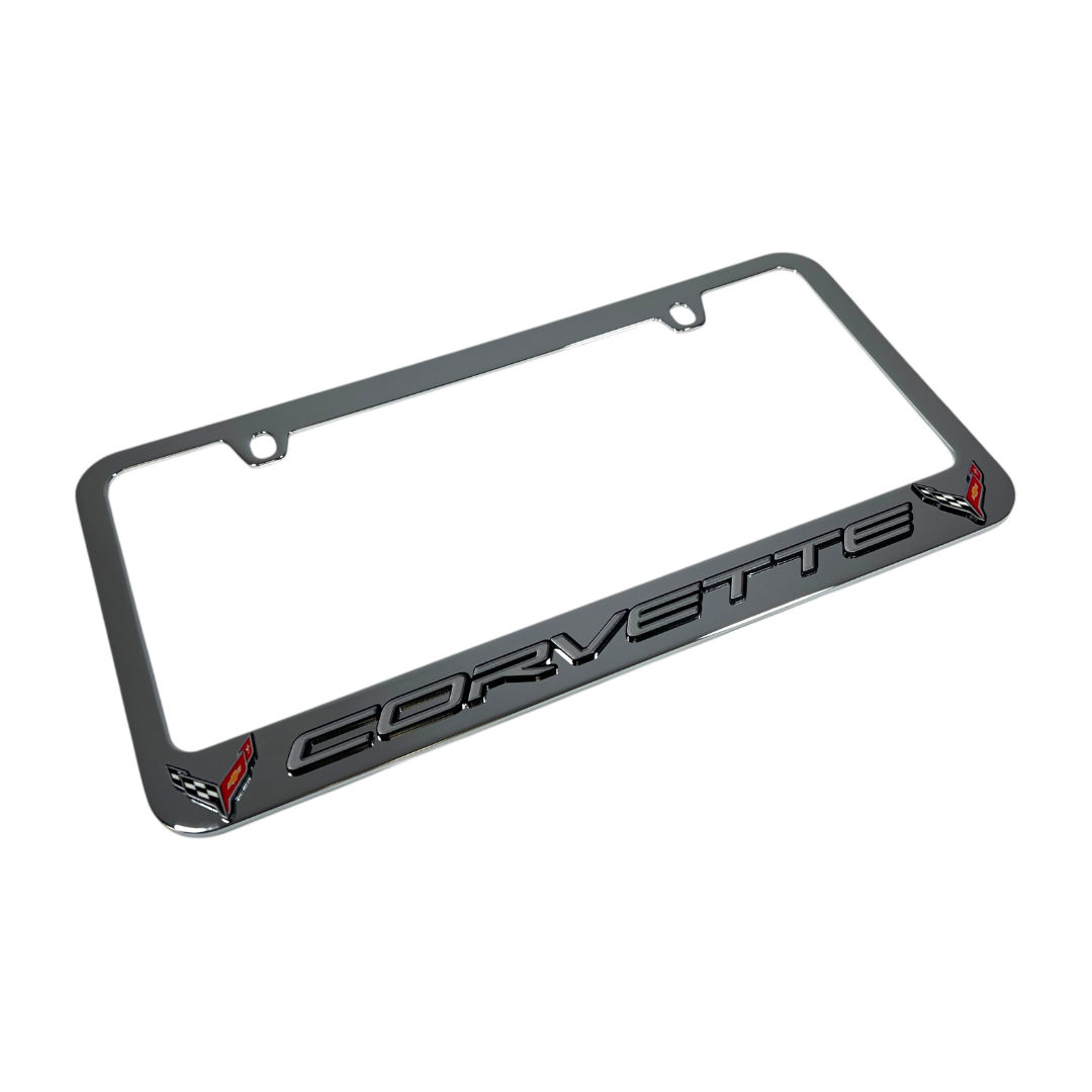 Chevrolet Corvette C8 Chrome License Plate Frame