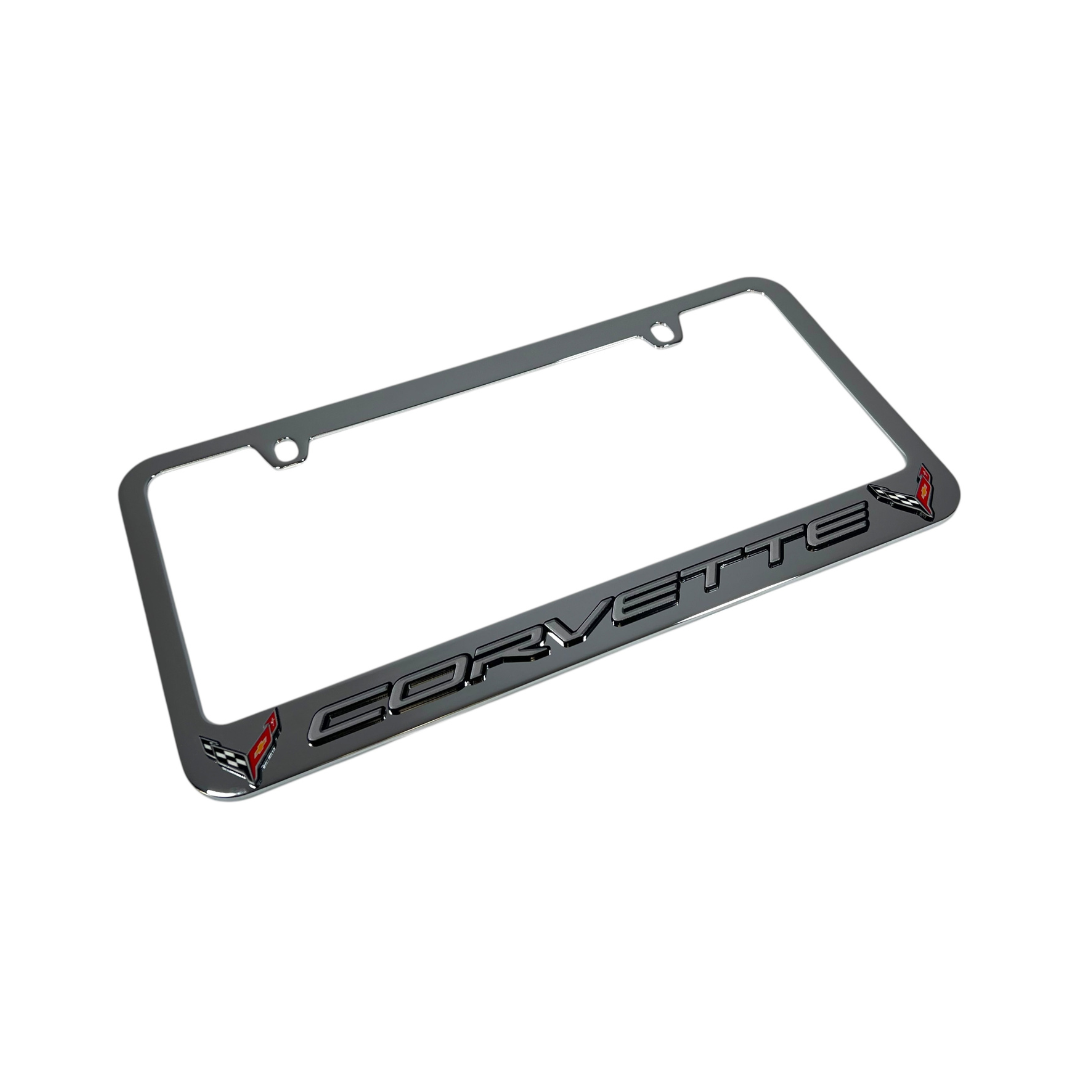 Chevrolet Corvette C8 Chrome License Plate Frame