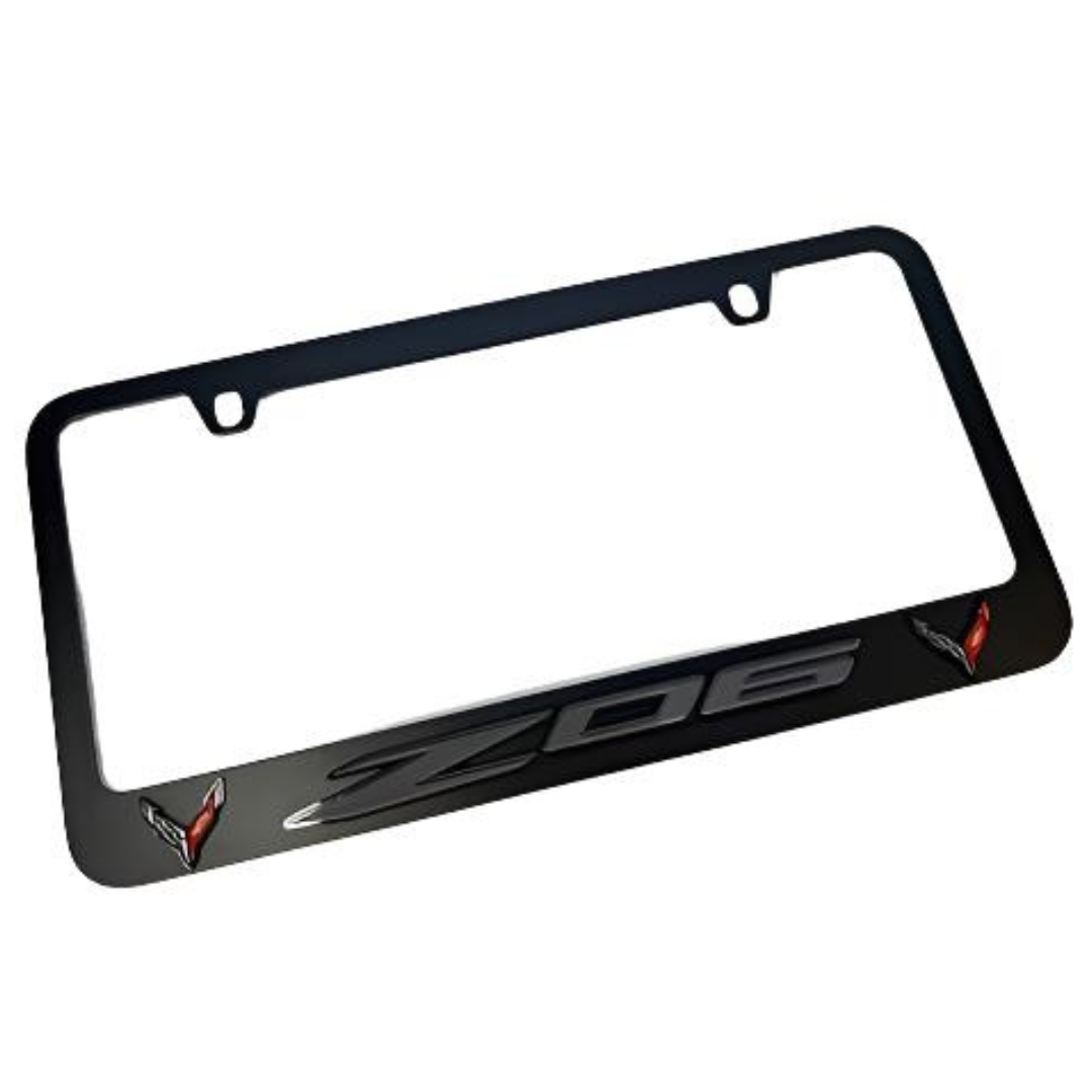 Chevrolet Corvette C8 Z06 Black License Plate Frame