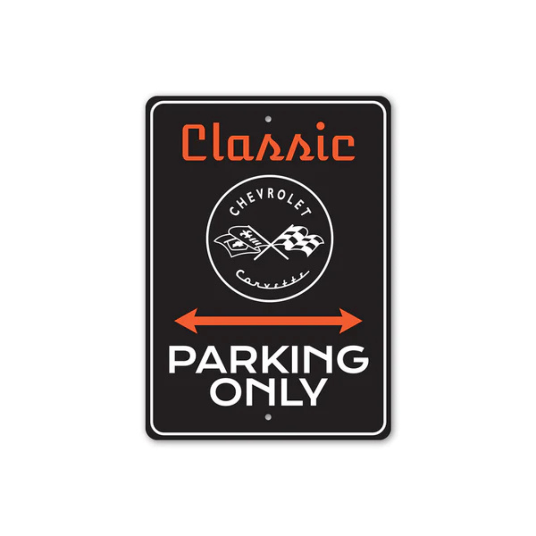 Chevrolet Corvette Parking Only Decor Sign