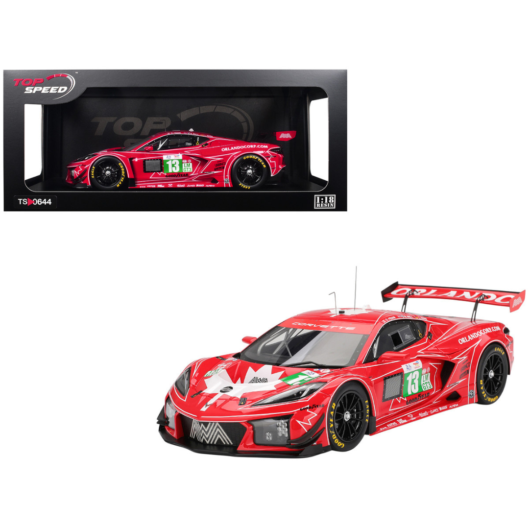 Chevrolet Corvette Z06 GT3.R #13 Matt Bell - Orey Fidani - Lars Kern "AWA Racing" "24 Hours of Le Mans" (2025) 1/18 Model Car