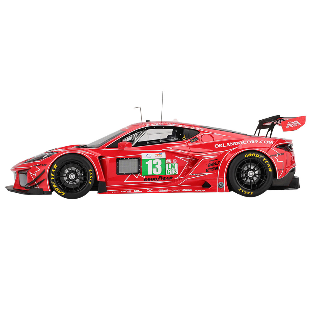 Chevrolet Corvette Z06 GT3.R #13 Matt Bell - Orey Fidani - Lars Kern "AWA Racing" "24 Hours of Le Mans" (2025) 1/18 Model Car
