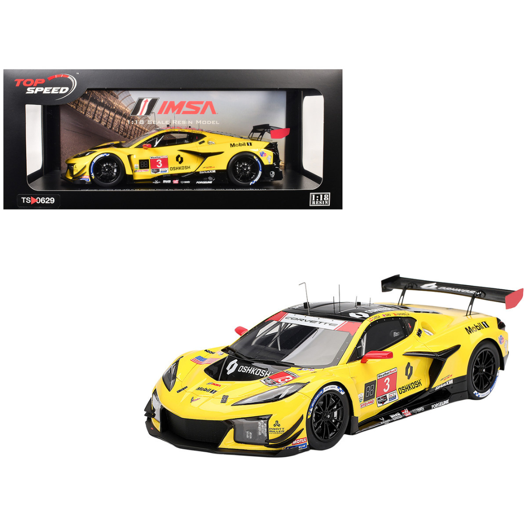 Chevrolet Corvette Z06 GT3.R #3 Antonio Garcia - Daniel Juncadella - Alexander Sims "Corvette Racing by Pratt Miller Motorsports" "24 Hours of Daytona" (2025) 1/18 Model Car